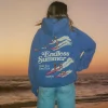 "Endless Summer" Oversized Lux Hoodie in Vintage Washed Blue