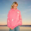 "Lucky Stars" Oversized Lux Hoodie in Vintage Washed Pink