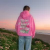 "These Flowers" Oversized Lux Hoodie in Pink