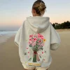 "Gift Giving" Oversized Lux Hoodie in Heather Gray
